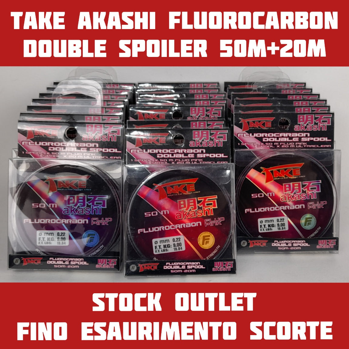 Fluorocarbon Pink 50 m + Clear 20 m
