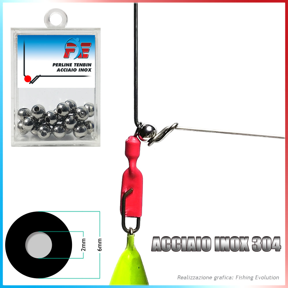Tenbin Stainless Steel Beads Diam.6 Hole 2