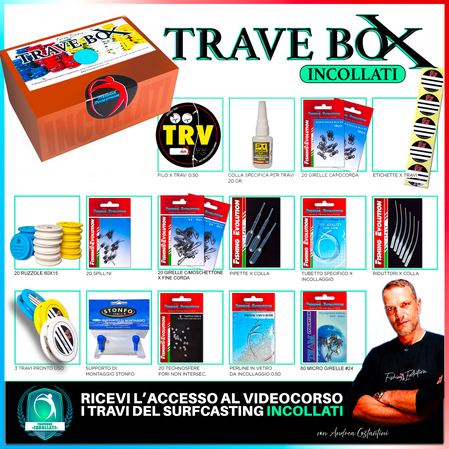 TraveBox Incollati – Il Cofanetto Definitivo per la Costruzione dei Travi Incollati da Surfcasting (+ Videocorso Masterclass Incluso)