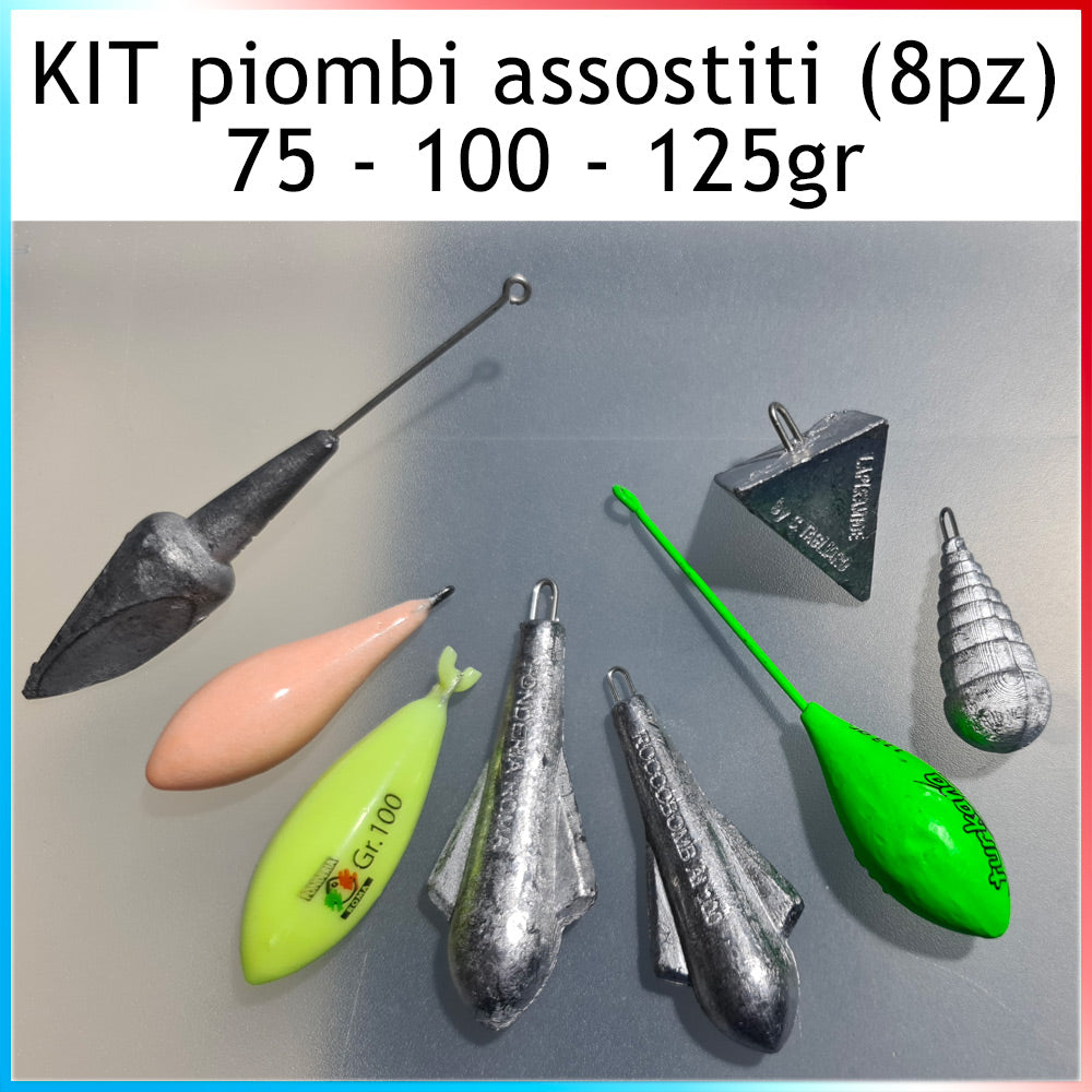 Kit Piombi con Anello 8pz. Assortiti 75-100-125