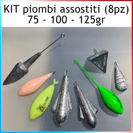 Kit Piombi con Anello 8pz. Assortiti 75-100-125