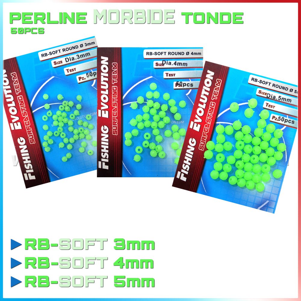 PERLINE MORBIDE FLUORESCENTI PER TRAVI - 50 pz - SURF CASTING - NK175 PERLINE MORBIDE FLUORESCENTI PER TRAVI - 50 pz - SURF CASTING - NK175