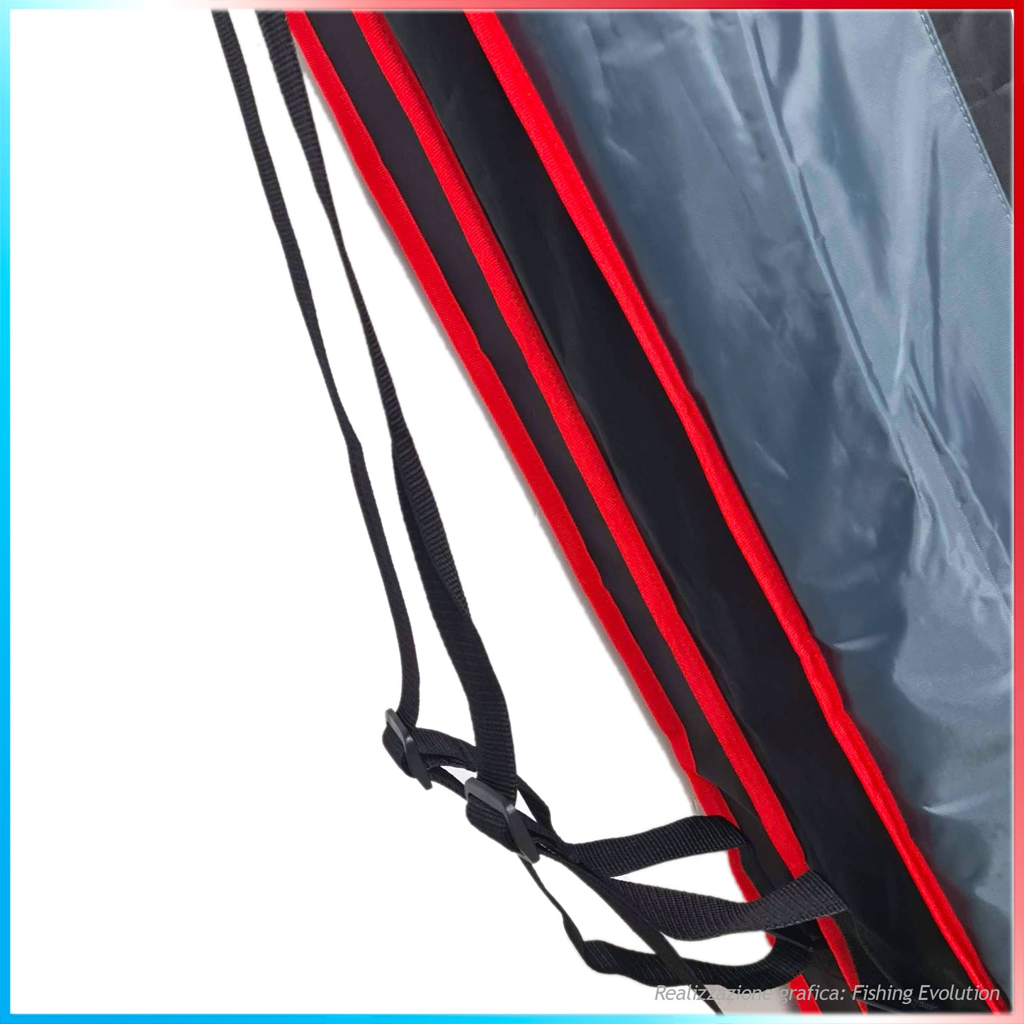 Fodero Porta canne da pesca per SurfCasting doppio Scomparto 160cm