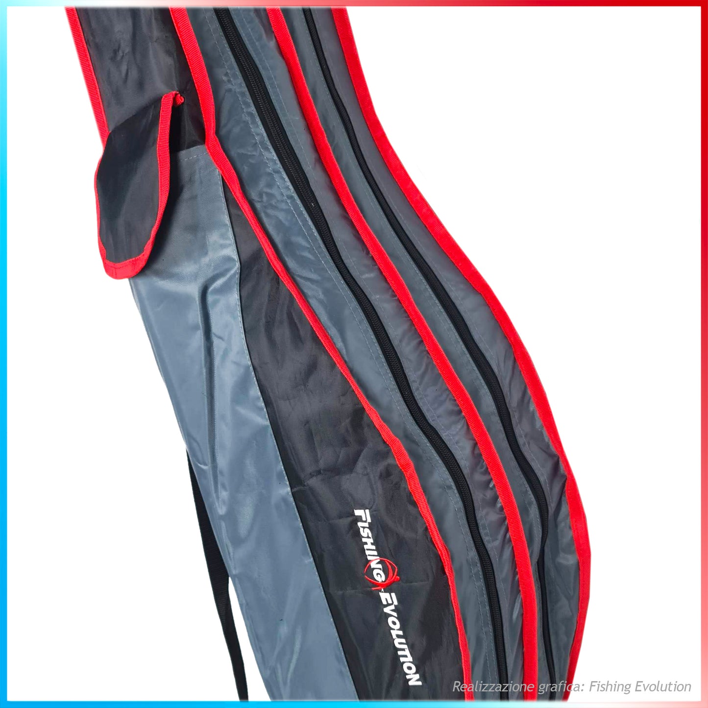 Fodero Porta canne da pesca per SurfCasting doppio Scomparto 160cm