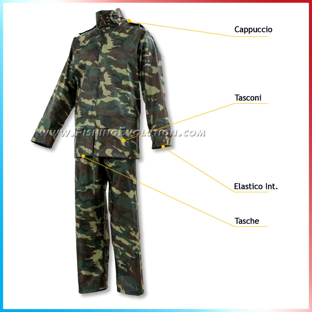 Issa - Completo mimetico antipioggia 1760