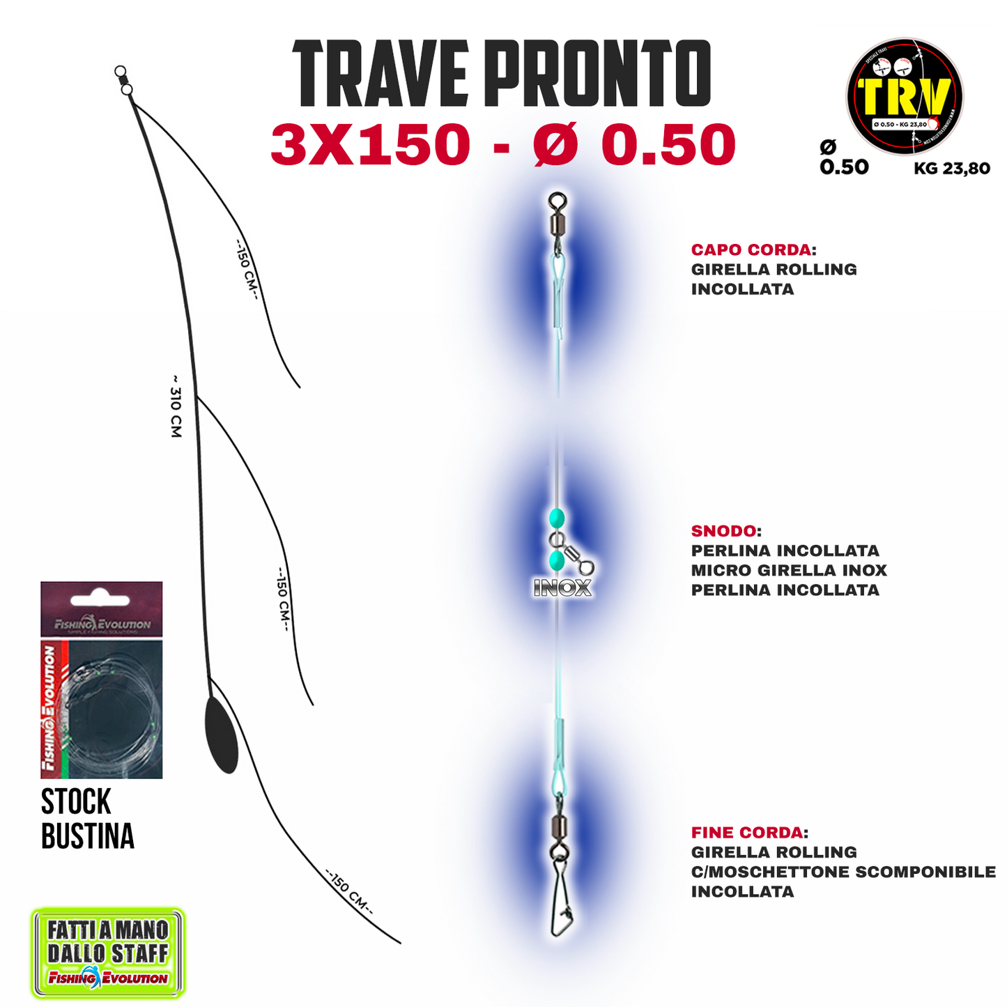 Trave Pronto 3x150 Pescante
