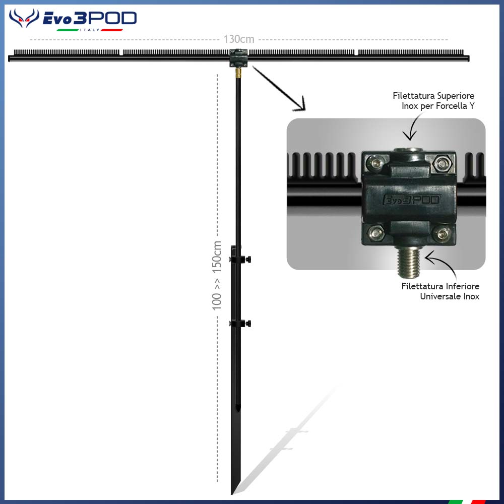 JP150 Combo barre d'épandage à piquets et poutres 130 cm