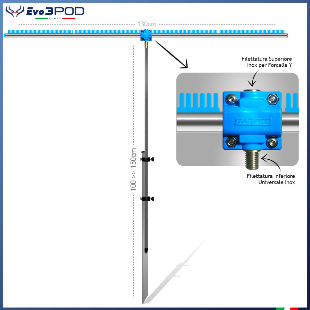 JP150 Combo barre d'épandage à piquets et poutres 130 cm