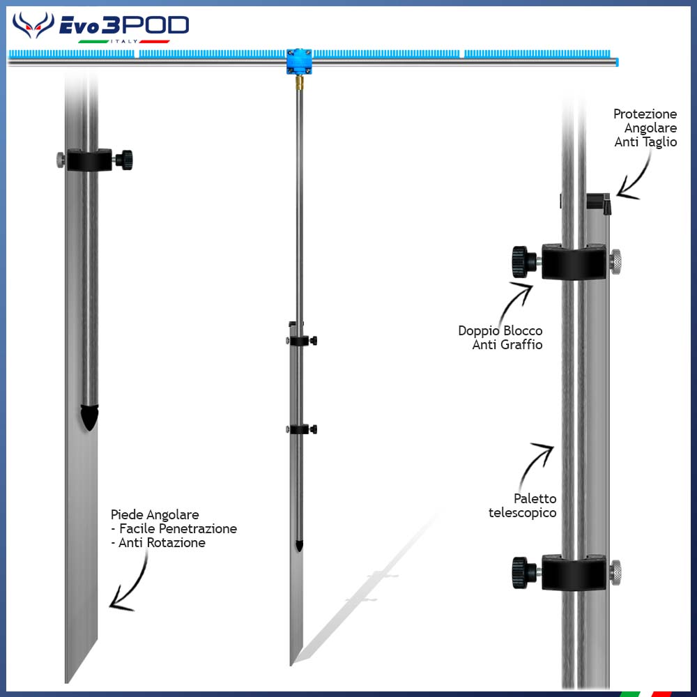 JP150 Combo barre d'épandage à piquets et poutres 130 cm