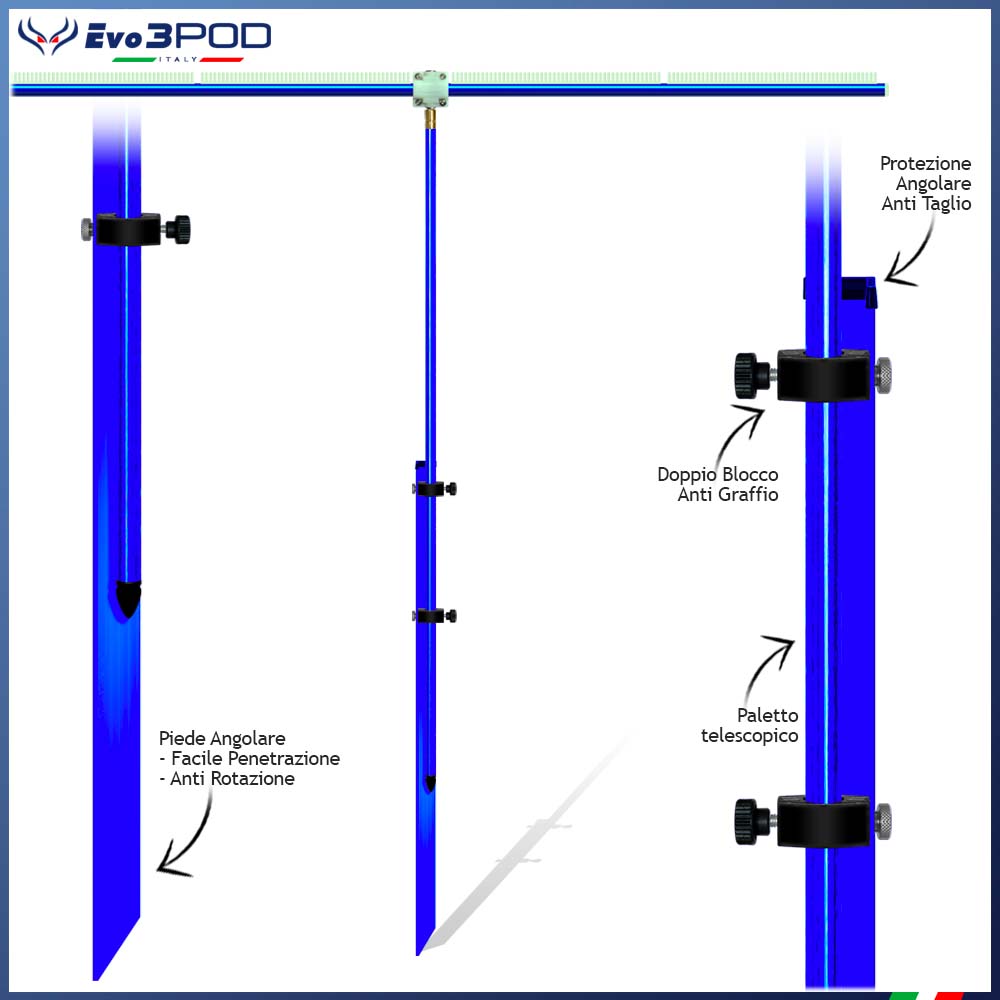 JP150 Combo barre d'épandage à piquets et poutres 130 cm