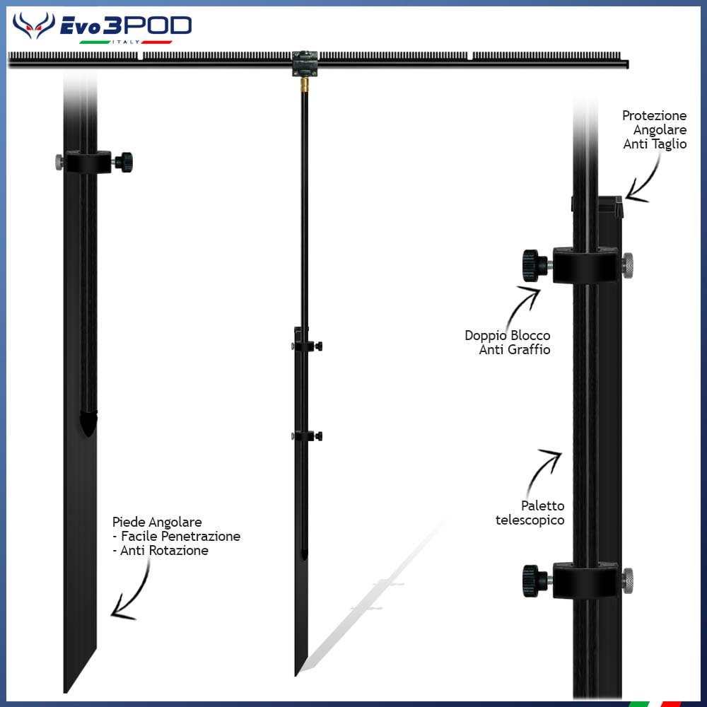 JP150 Combo barre d'épandage à piquets et poutres 130 cm