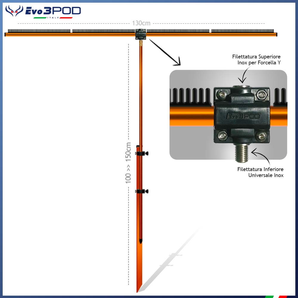 JP150 Combo barre d'épandage à piquets et poutres 130 cm