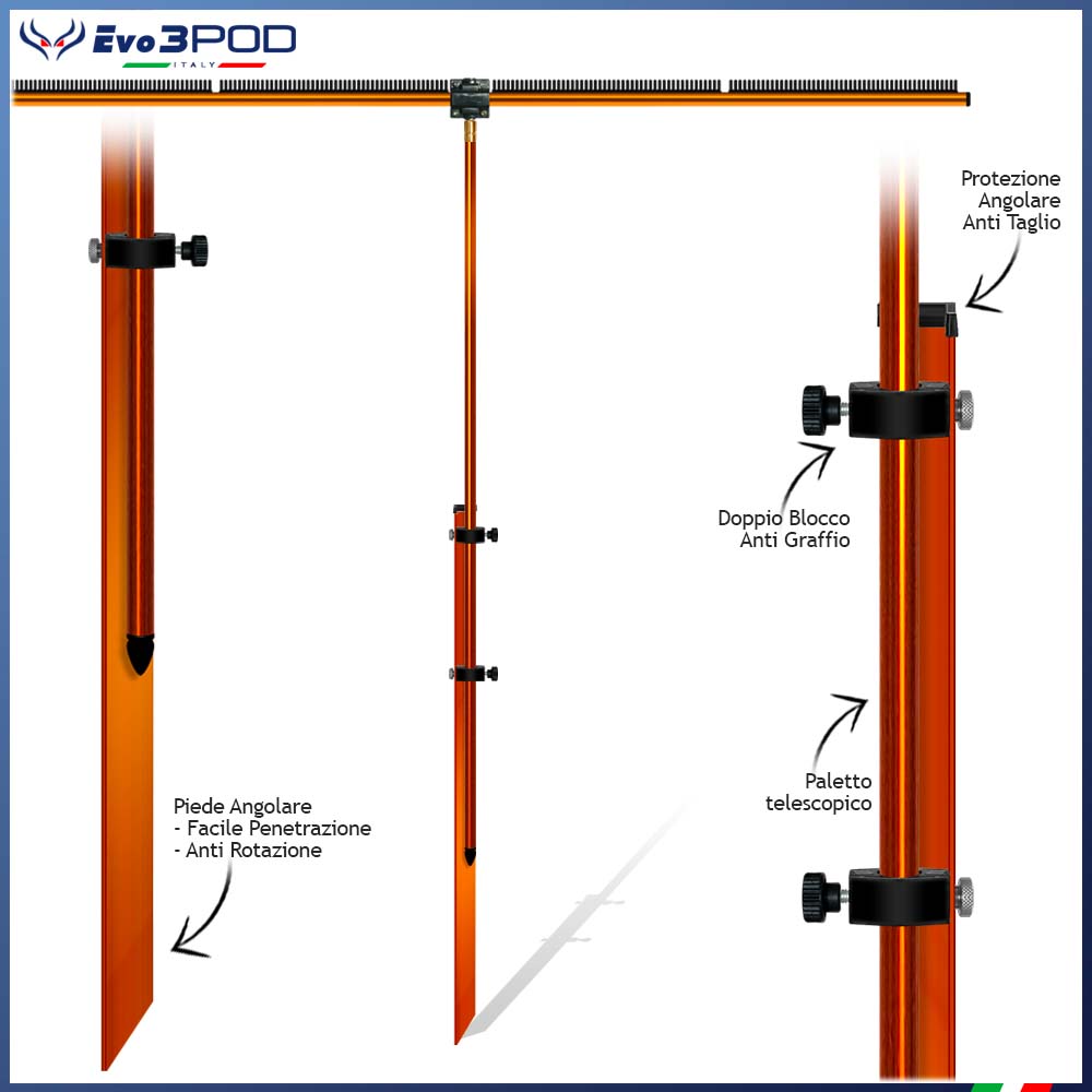 JP150 Combo barre d'épandage à piquets et poutres 130 cm