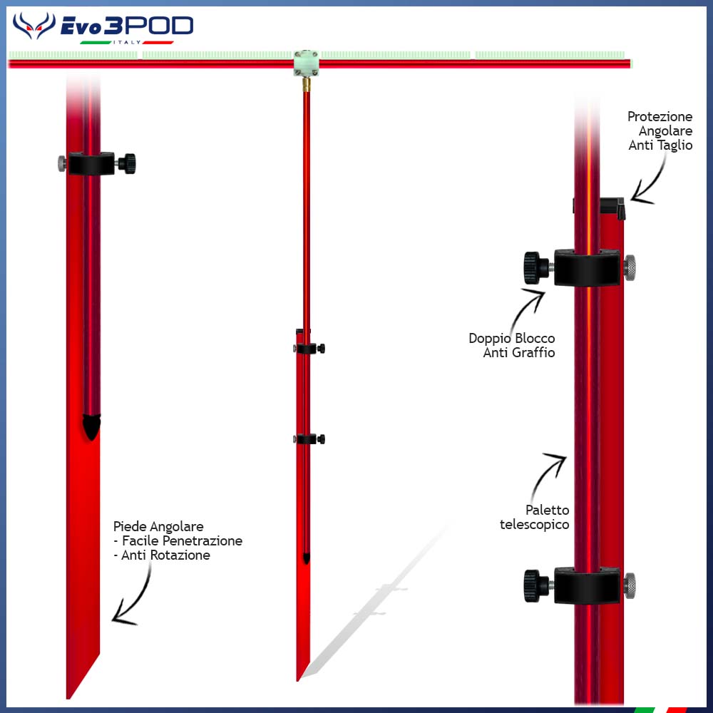 JP150 Combo barre d'épandage à piquets et poutres 130 cm
