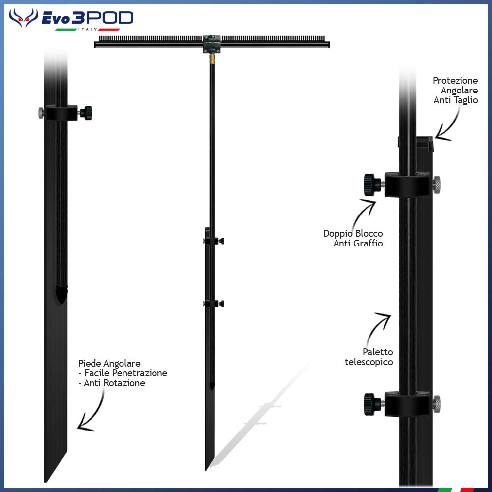 JP150 Combo barre d'épandage de piquets et poutres 70 cm