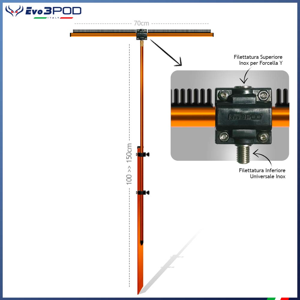 JP150 Combo barre d'épandage de piquets et poutres 70 cm