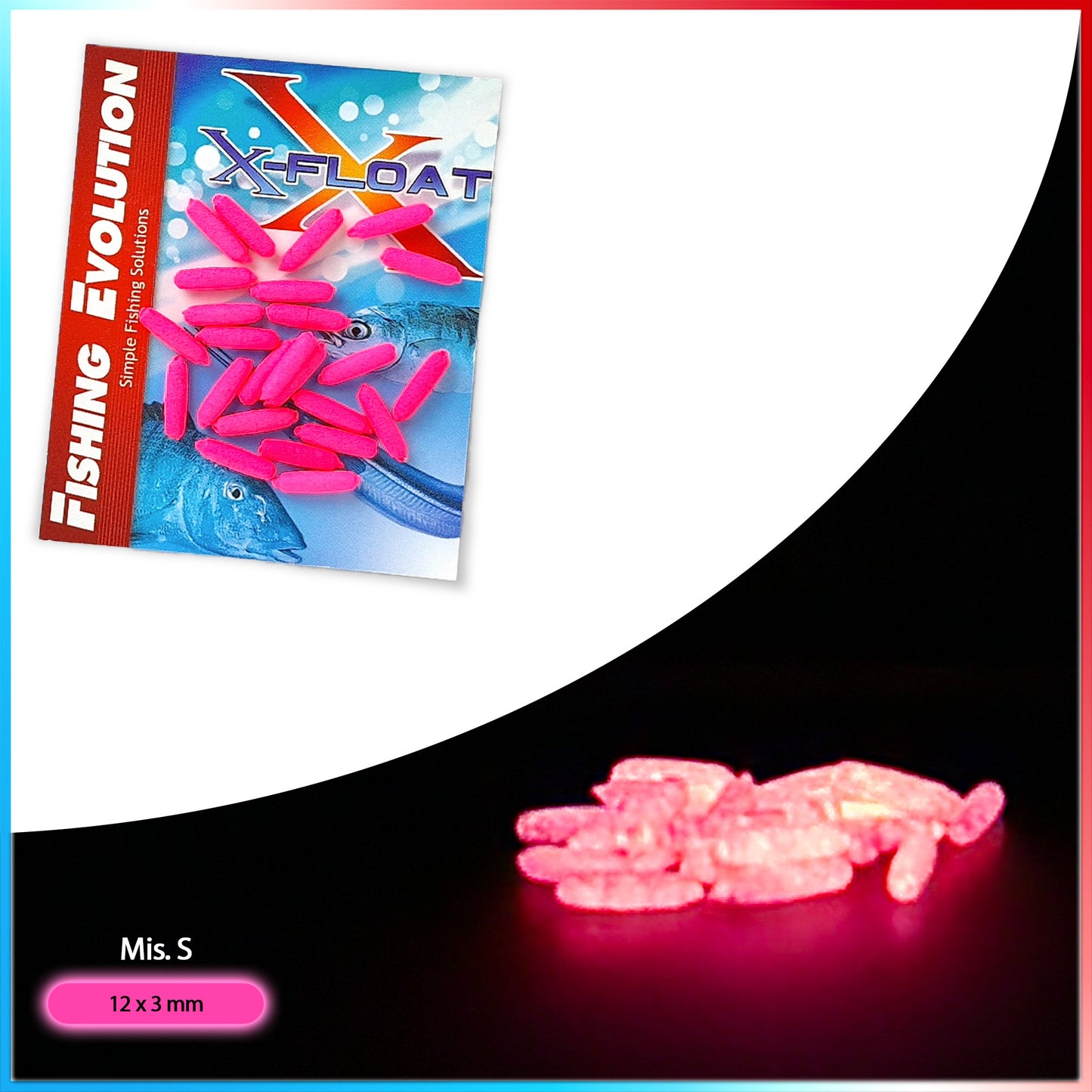 X-Float Sticky Glow Taille S (3,5x12 mm) 25pcs.