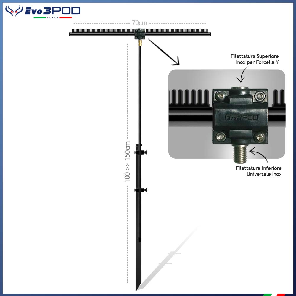 JP150 Combo barre d'épandage de piquets et poutres 70 cm