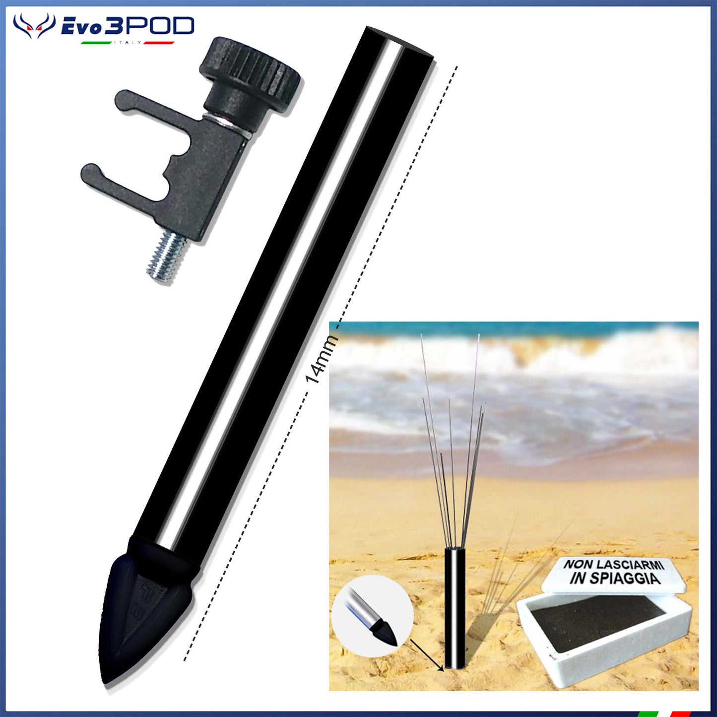 Porta Aghi Alluminio + Clip