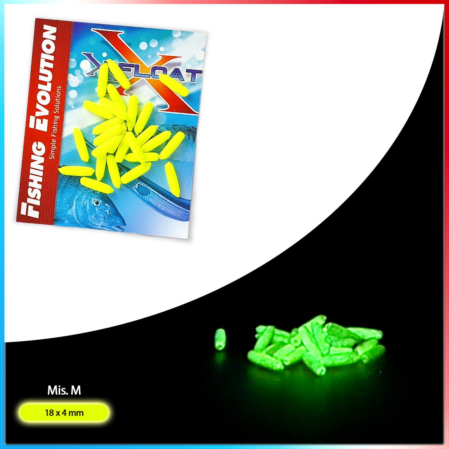 X-Float Sticky Glow Taille M (4,0x18 mm) 25pcs.