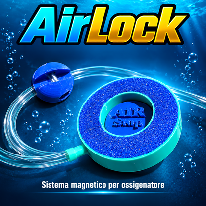 Air Lock - Diffusore magnetico con tubo per ossigenatore. Fine dei grovigli nel Secchio