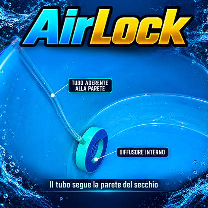 Air Lock - Diffusore magnetico con tubo per ossigenatore. Fine dei grovigli nel Secchio