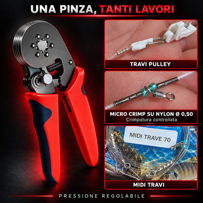 Pinza speciale a crimpatura controllata