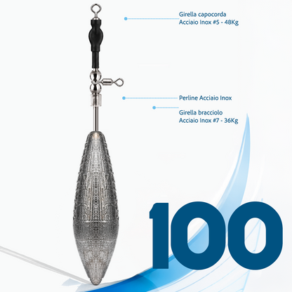 Piombo Ogiva con Mini Travetto Tutto Inox