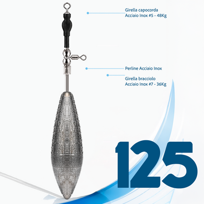 Piombo Ogiva con Mini Travetto Tutto Inox