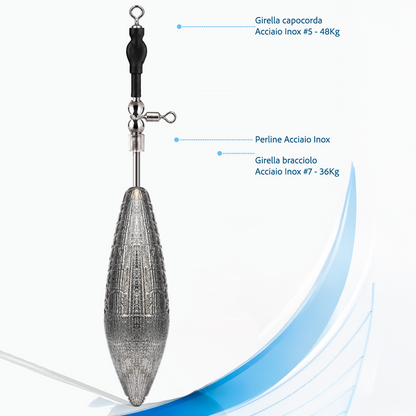 Piombo Ogiva con Mini Travetto Tutto Inox
