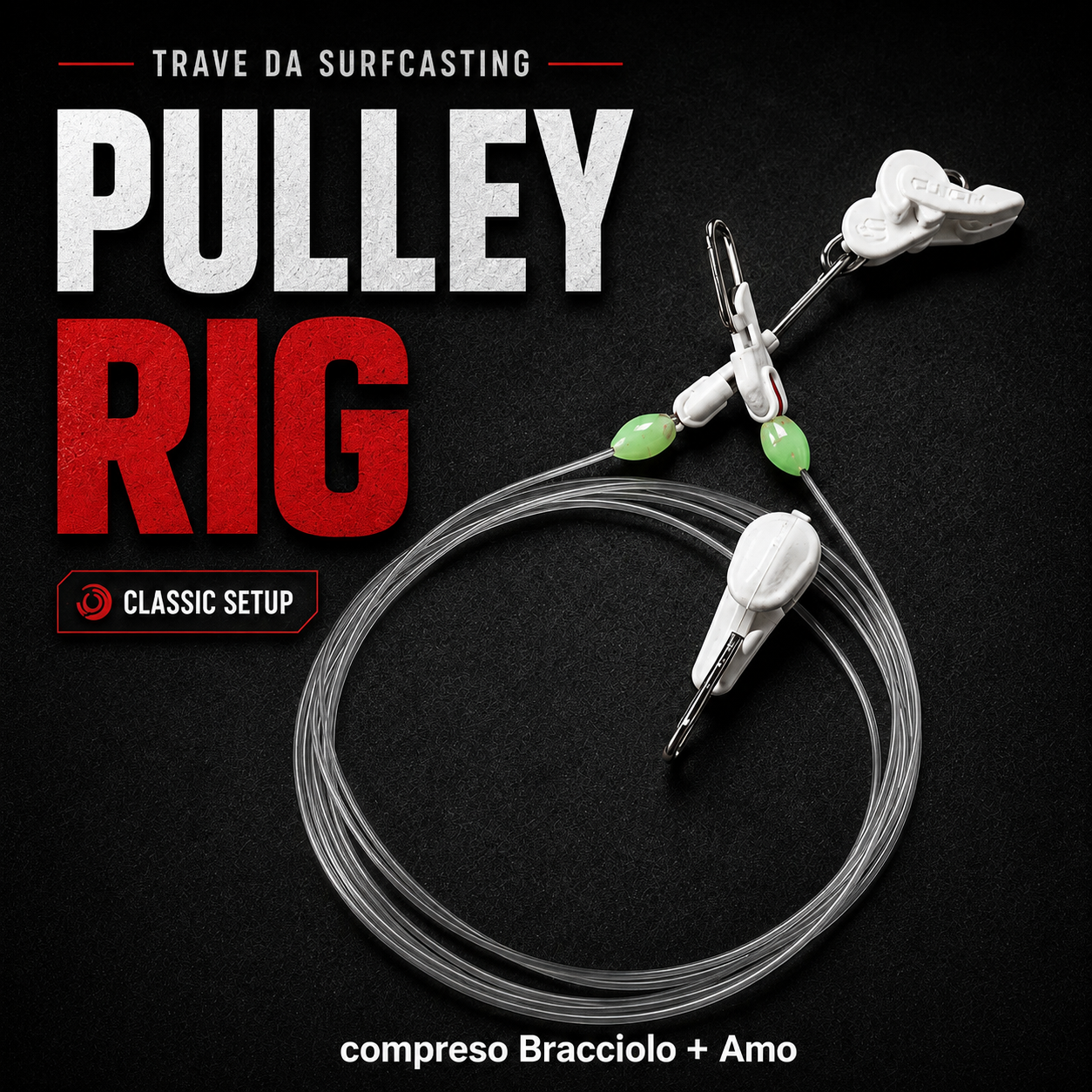 Trave Pronto da Surfcasting Pulley Rig e Spacer Pulley