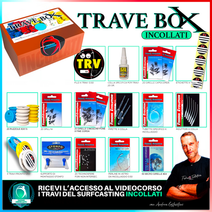 TraveBox Incollati – Il Cofanetto Definitivo per la Costruzione dei Travi Incollati da Surfcasting (+ Videocorso Masterclass Incluso)