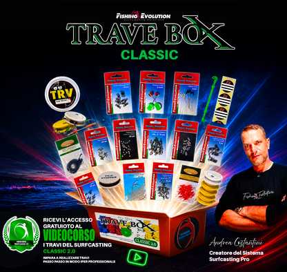 Travebox Classic 2.0 – Il Cofanetto Definitivo per Costruire i tuoi Travi da Surfcasting con Snodi Riposizionabili (+ Videocorso Incluso del Valore di 59€)