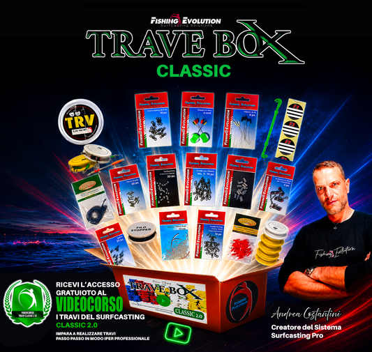 Travebox Classic 2.0 – Il Cofanetto Definitivo per Costruire i tuoi Travi da Surfcasting con Snodi Riposizionabili (+ Videocorso Incluso del Valore di 59€)
