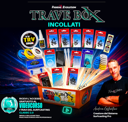 TraveBox Incollati – Il Cofanetto Definitivo per la Costruzione dei Travi Incollati da Surfcasting (+ Videocorso Masterclass Incluso)