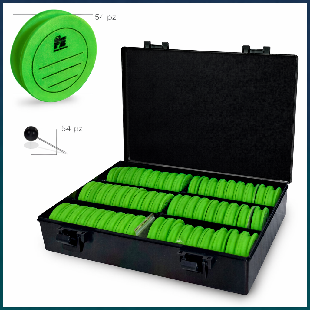 Winder Boxxx Coperchio Nero + 54 Ruzzole FE + 54 Spilli