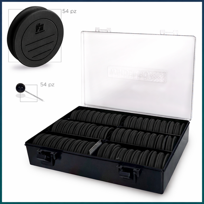 Winder Boxxx Coperchio Nero + 54 Ruzzole FE + 54 Spilli