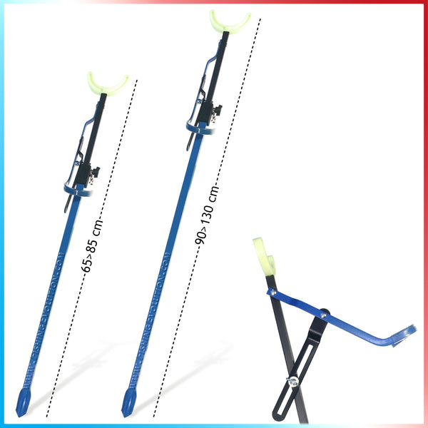 Rastrello Telescopico Per Poker Tenlacum - Regolabile 41,5-70cm, Testa Acrilico, Asta Acciaio - Foto 3