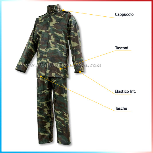 Issa - Completo mimetico antipioggia 1760