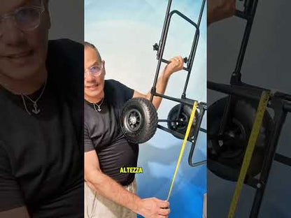 Kolpo - Carrello da Pesca Ultra Compatto: Ruote Giganti e Manico Richiudibile!