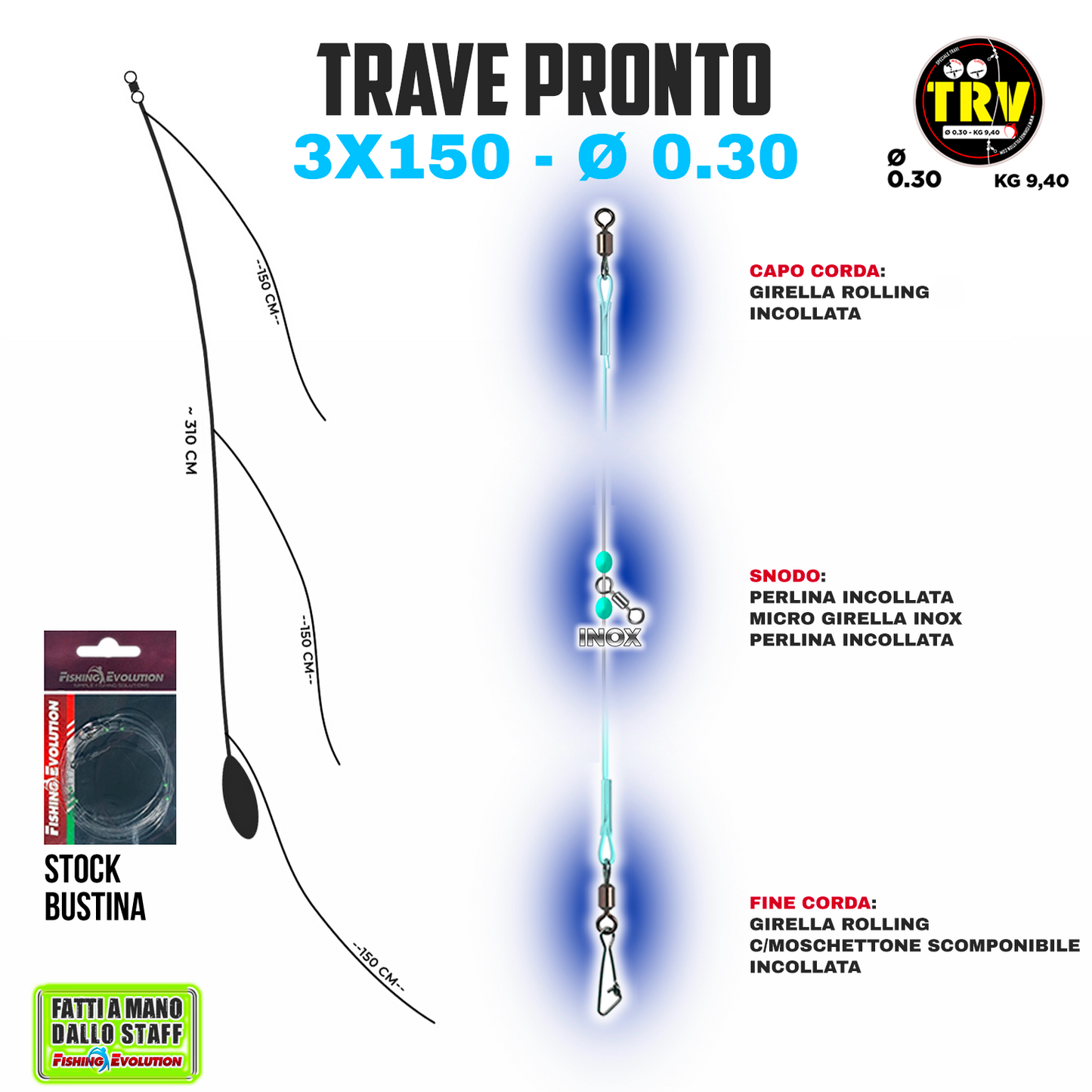 Trave Pronto 3x150 Pescante