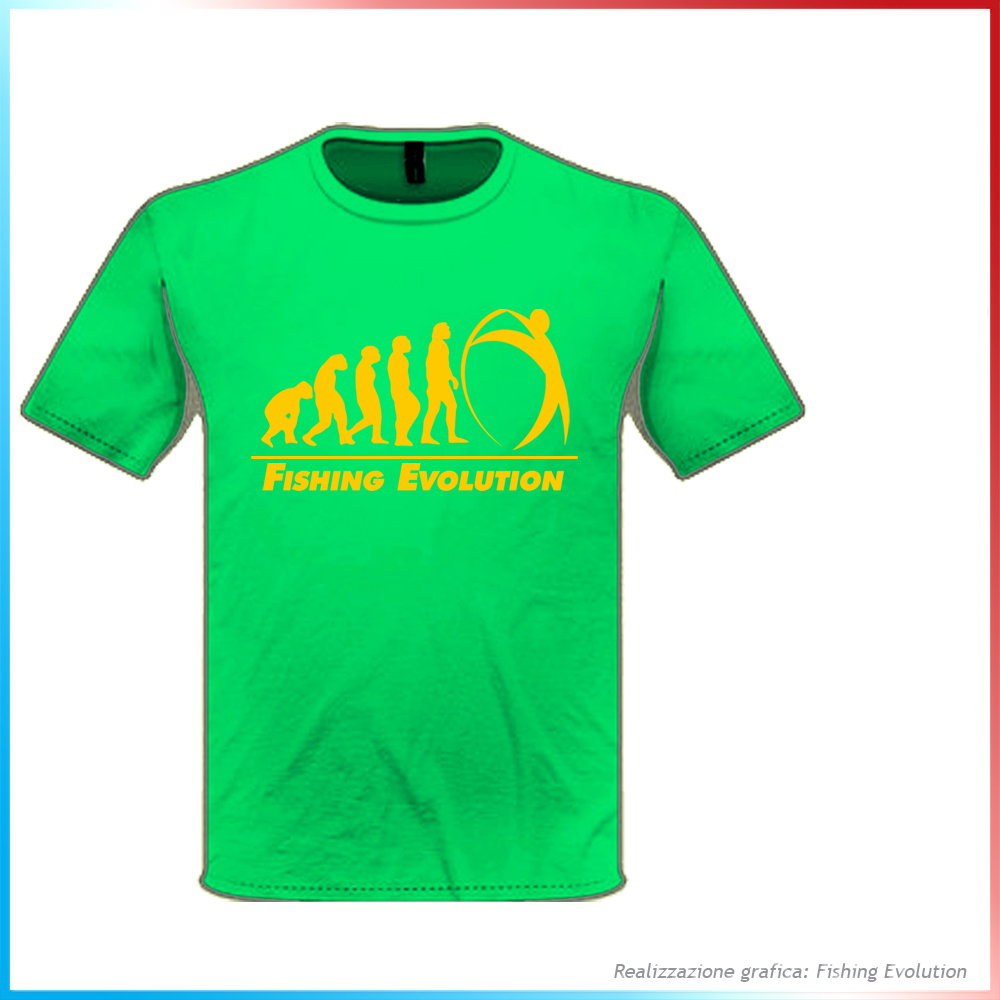 T-Shirt FE Junior Verde Stampa Evoluzione