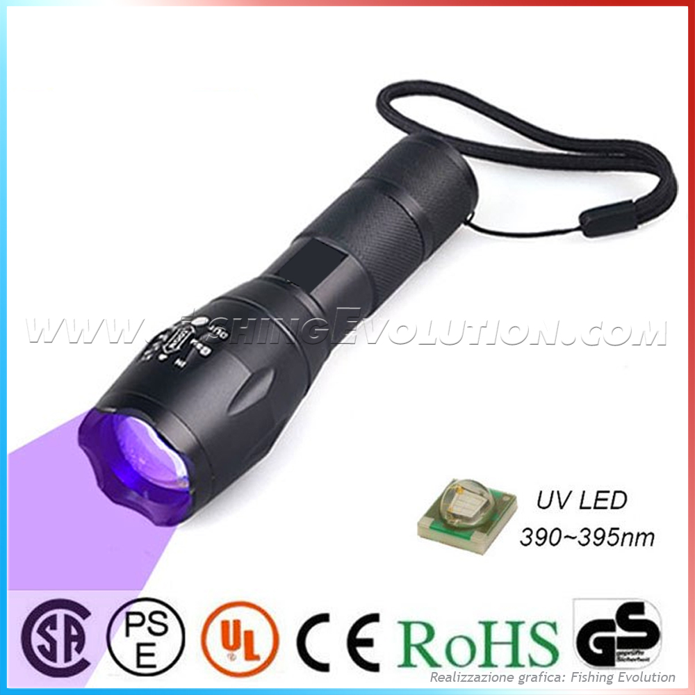 Fishing Evolution Torcia UV MN395 Cree Led (3AAA - 1X16850) in